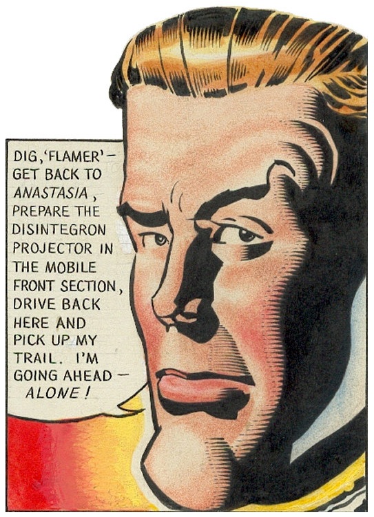 A scan of another frame from the "Terra Nova" Dan Dare story
