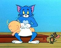 Tom, Jerry and Tom's owners' baby (from "Tot Watchers", 1958)