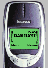 Dan Dare Operator Logo as it actually looks on the Nokia 3330e mobile phone