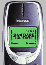 Dan Dare Picture Message 1 as it actually looks on the Nokia 3330e mobile phone