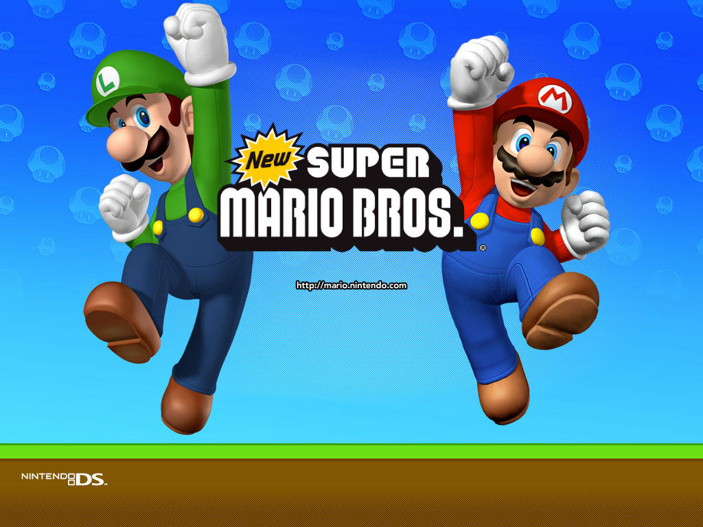 "New Super Mario Bros." desktop wallpaper (1024 x 768 pixels)
