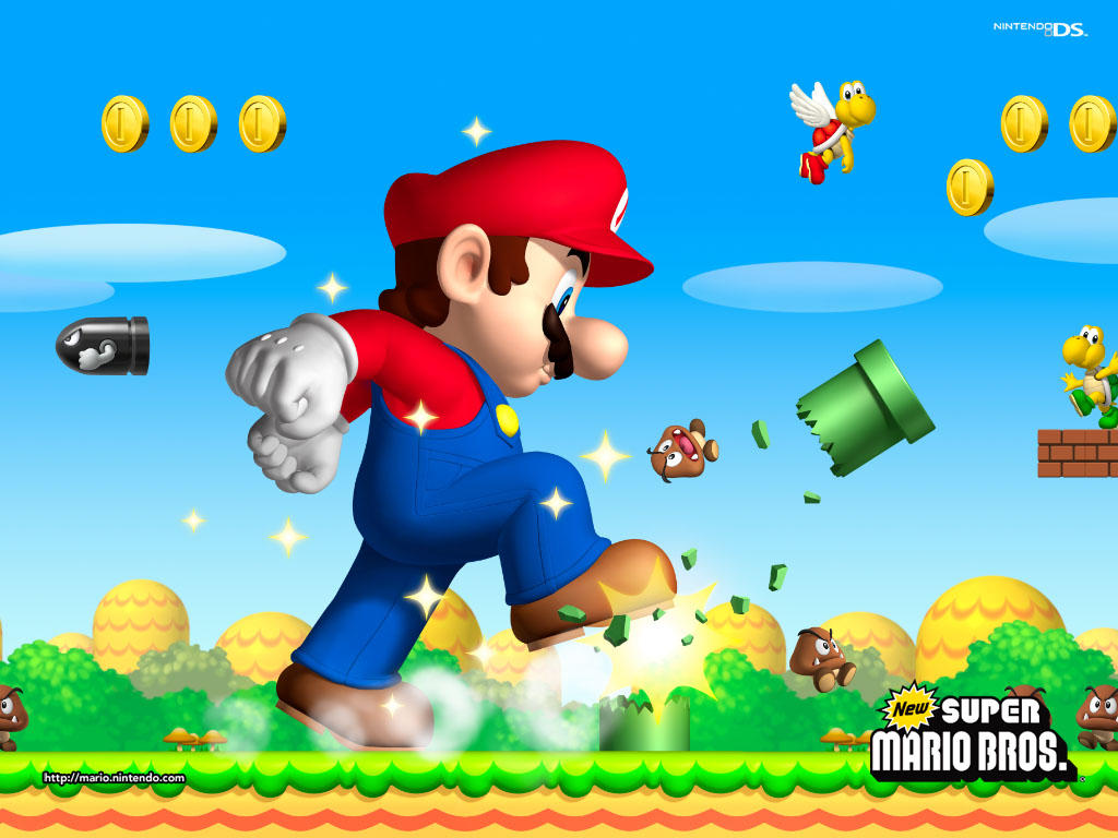"New Super Mario Bros." desktop wallpaper 3 (1024 x 768 pixels)