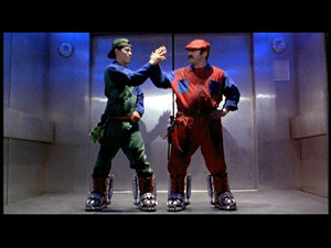 Mario Mario (Bob Hoskins) and Luigi Mario (John Leguizamo), the "Super Mario Brothers" - heroic Italian-American plumbers at your service!