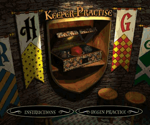 Screenshots from this website's "Harry Potter: Quidditch Keeper Practice" game (Click here to play it)
