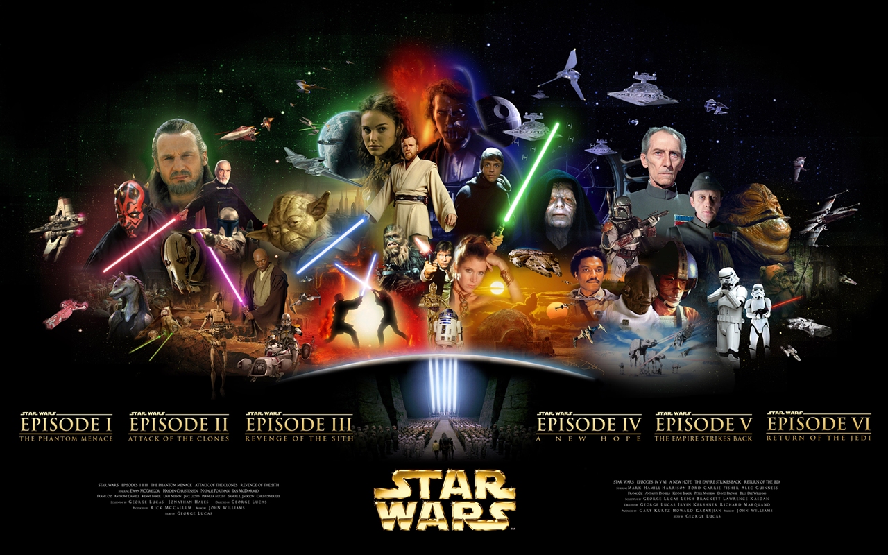 "Star Wars" movie poster desktop wallpaper (1280 x 800 pixels)