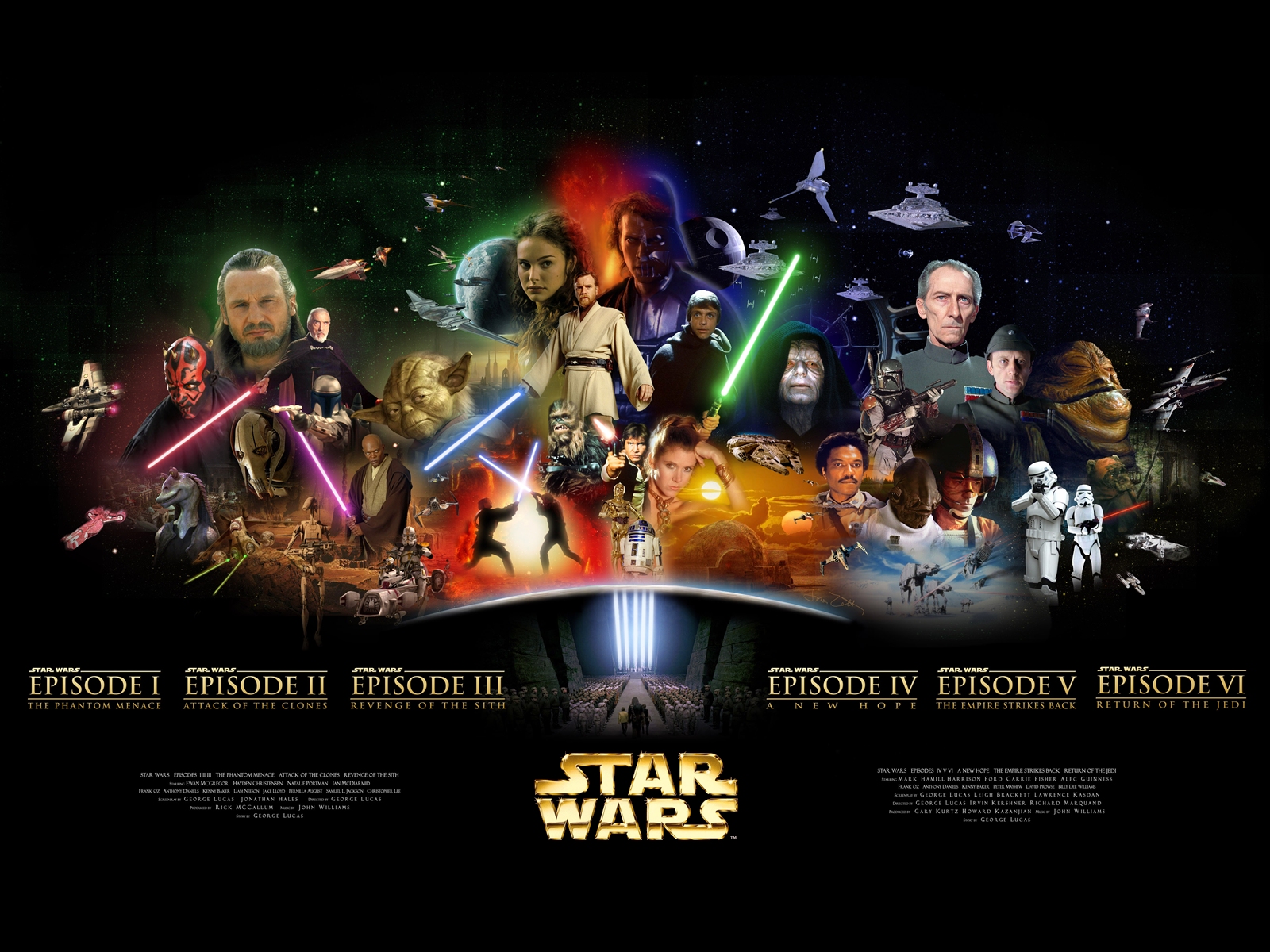 "Star Wars" movie poster desktop wallpaper (1600 x 1200 pixels)