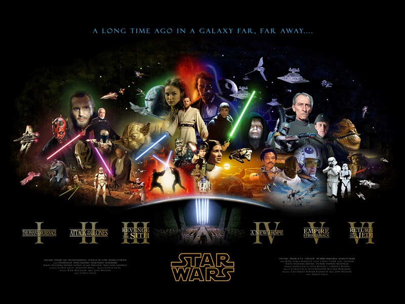 "Star Wars" desktop wallpaper (800 x 600 pixels, Old Version)