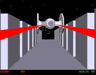 Screenshots from this website's "Star Wars: TIE Fighter Battle" game (Click here to play it)