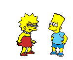X-ray Lisa and Bart Simpson