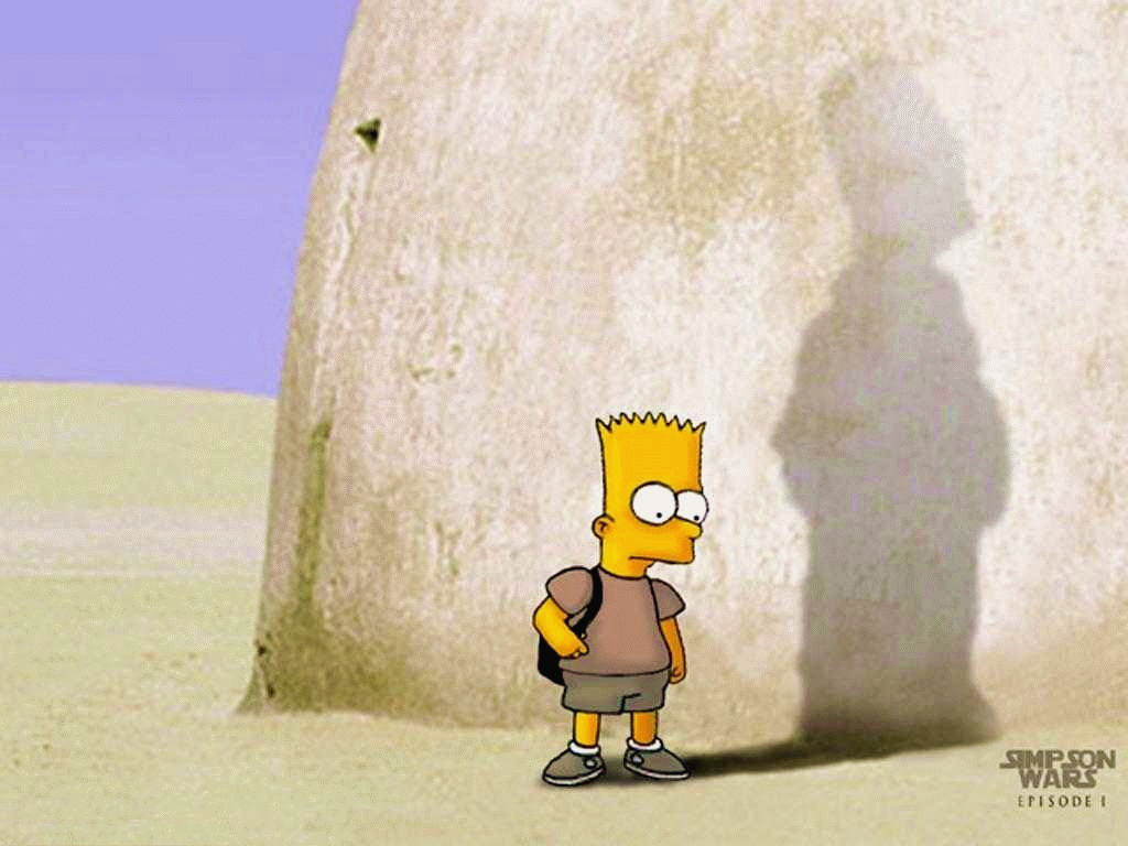 "Simpson Wars Episode I" desktop wallpaper (1024 x 768 pixels)