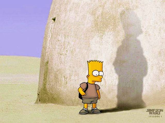 "Simpson Wars Episode I" desktop wallpaper (640 x 480 pixels)
