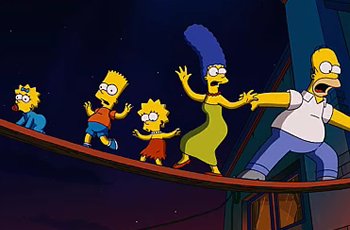 The Simpsons try to escape from an angry mob consisting of Springfield's entire population