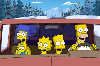 The Simpsons make a clean getaway - all the way to Alaska