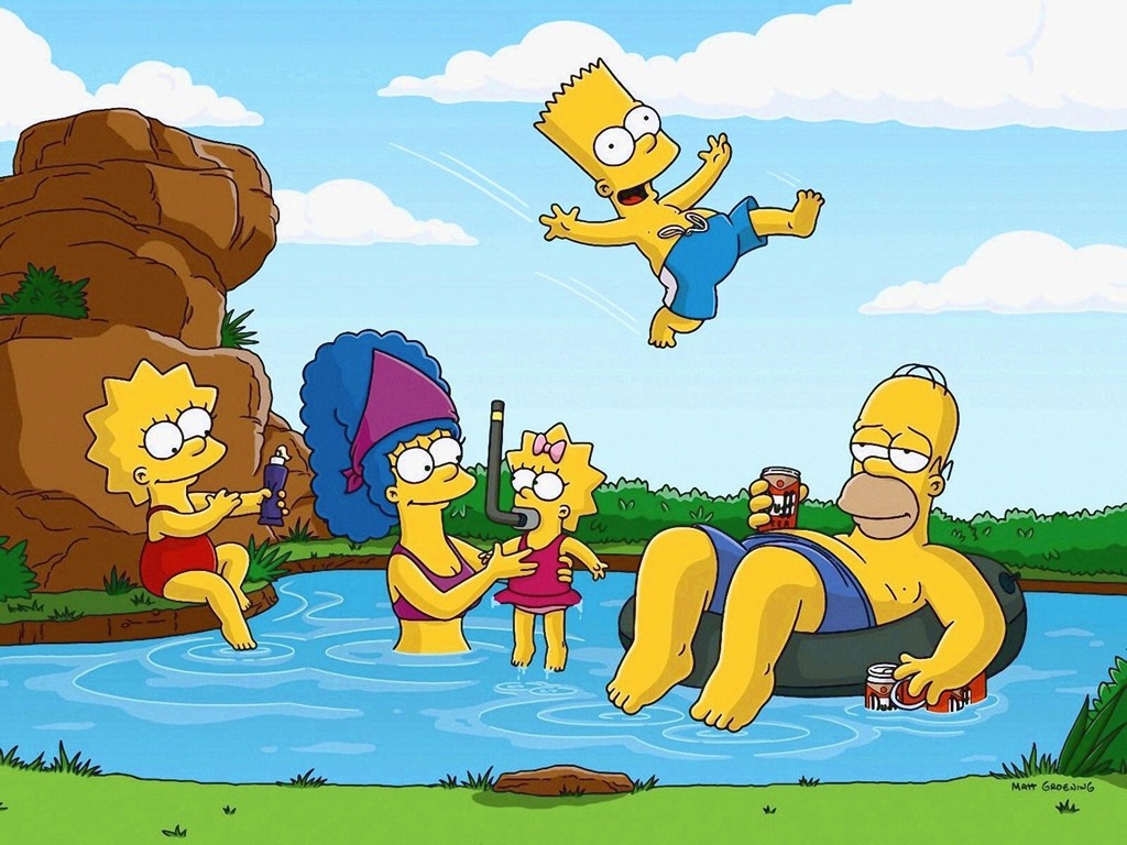 "The Simpsons" desktop wallpaper (1024 x 768 pixels)