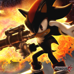 The puzzle picture (official art for the "Shadow the Hedgehog" game) as it looks when completed