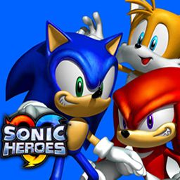 The puzzle picture (official art for the "Sonic Heroes" game) as it looks when completed