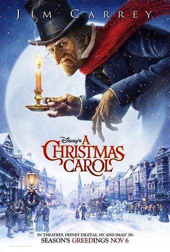 One of the posters for the 2009 movie "A Christmas Carol"