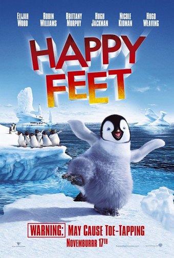 One of the posters for the 2006 movie "Happy Feet"