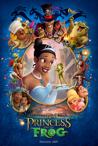 One of the posters for the 2009 movie "The Princess and the Frog"