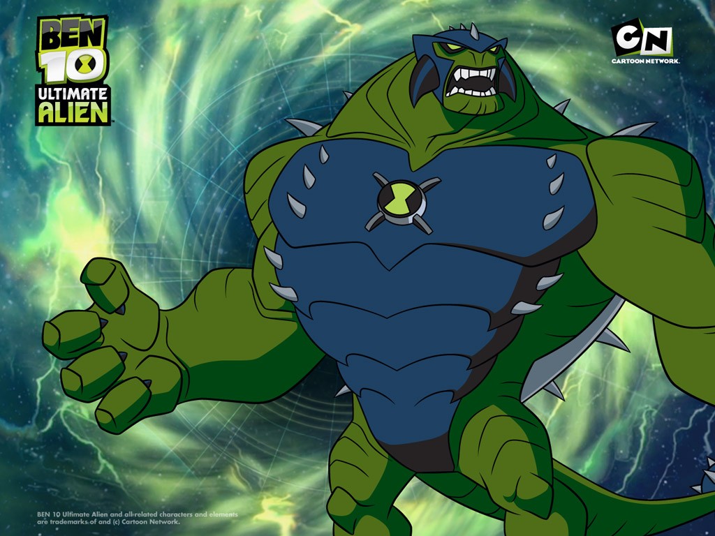 "Ben 10: Ultimate Alien - Ultimate Humungousaur" desktop wallpaper (1024 x 768 pixels)