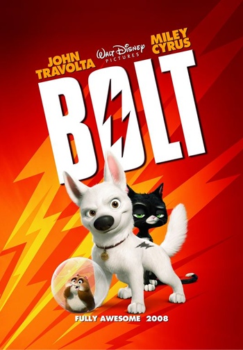 One of the posters for the 2008 movie "Bolt"