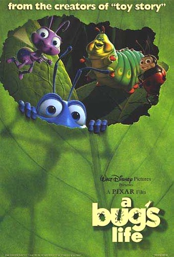 One of the posters for the 1998 movie "A Bug's Life"