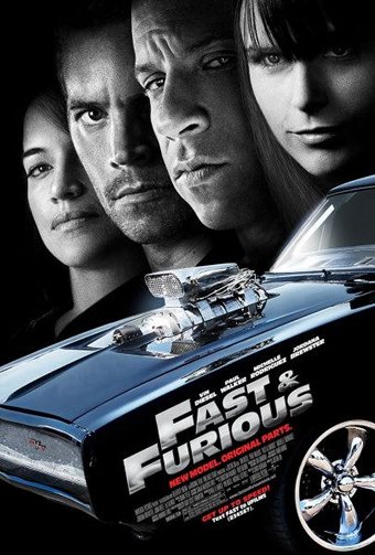 One of the posters for the 2009 movie "Fast & Furious"