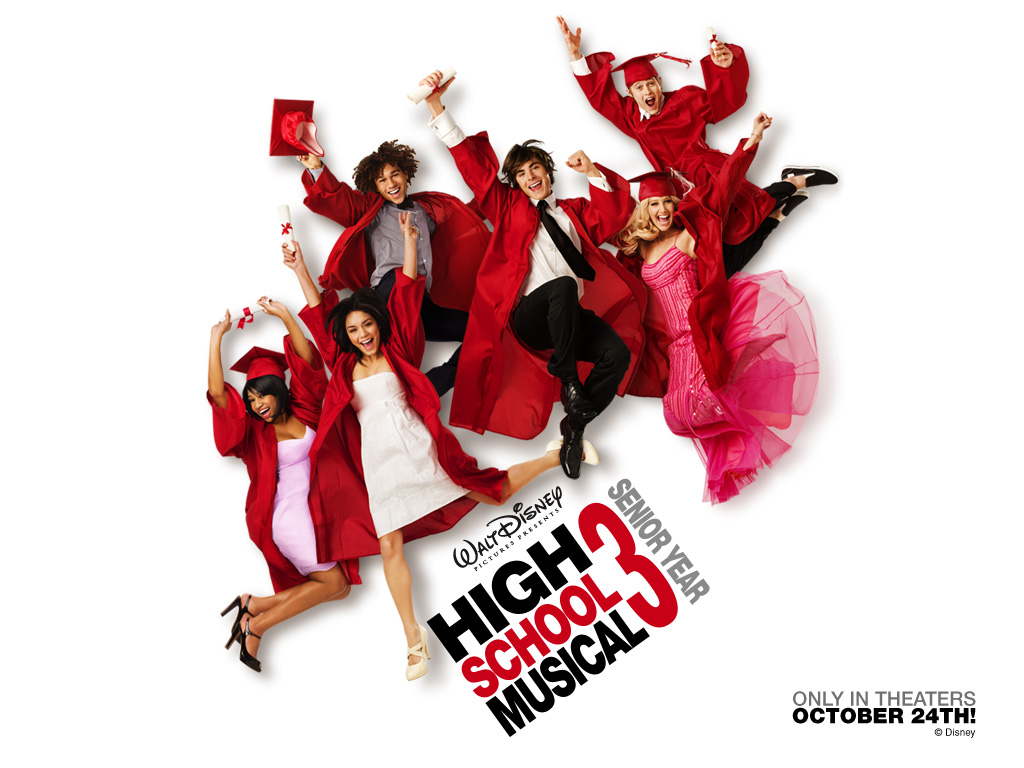 "High School Musical 3" desktop wallpaper (1024 x 768 pixels)
