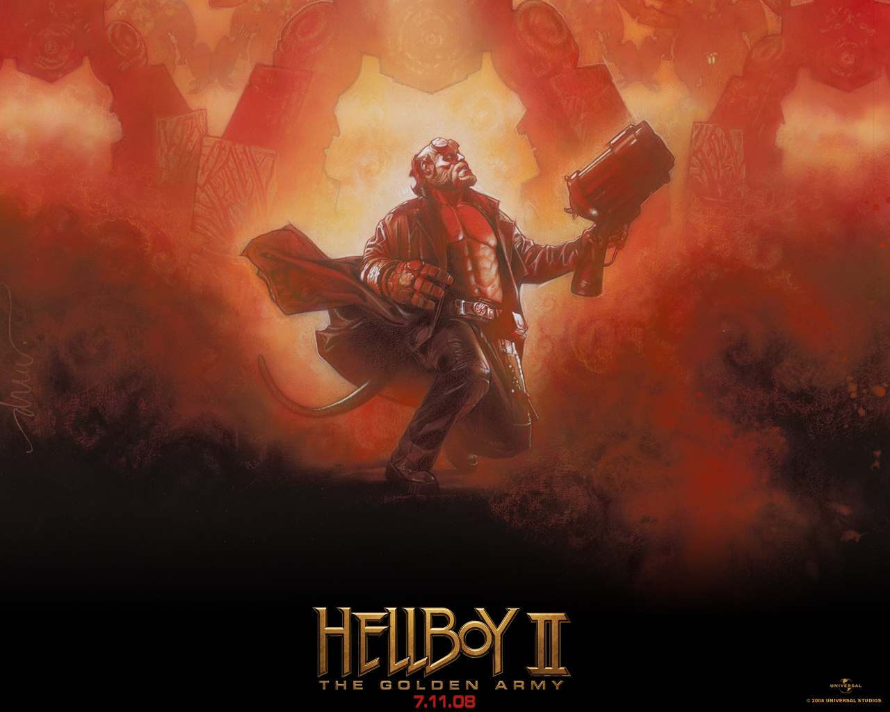"Hellboy II" desktop wallpaper number 2 (1280 x 1024 pixels)