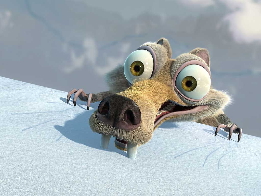 "Ice Age" cartoon movie desktop wallpaper number 1 (1024 x 768 pixels)
