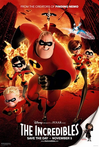 One of the posters for the 2004 movie "The Incredibles"