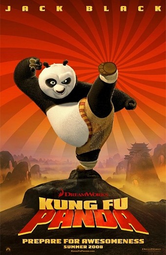 One of the posters for the 2008 movie "Kung Fu Panda"
