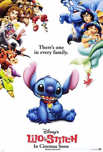 One of the posters for the 2002 movie "Lilo & Stitch"