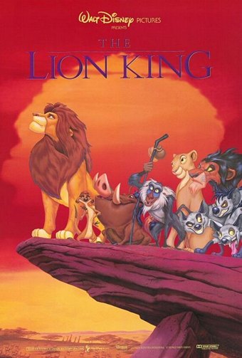 One of the posters for the 1994 movie "The Lion King"