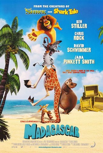 One of the posters for the 2005 movie "Madagascar"