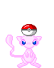 Mew bouncing a PokeBall on his head
