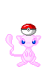 Mew bouncing a PokeBall on his head