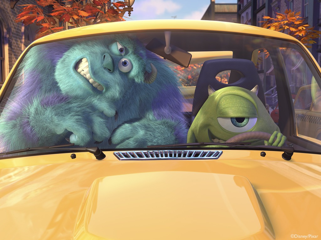 "Mike's New Car" (the Pixar short film included on the "Monsters, Inc." DVD) desktop wallpaper (1024 x 768 pixels)