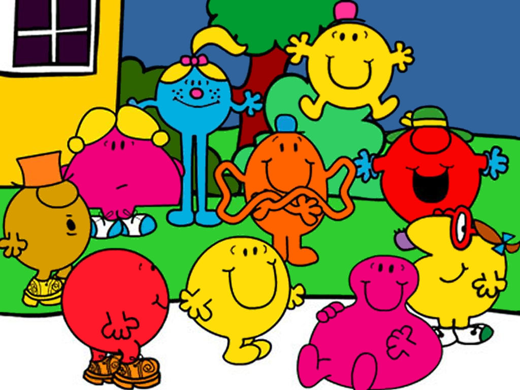 "Mr. Men and Little Miss" desktop wallpaper (1024 x 768 pixels)