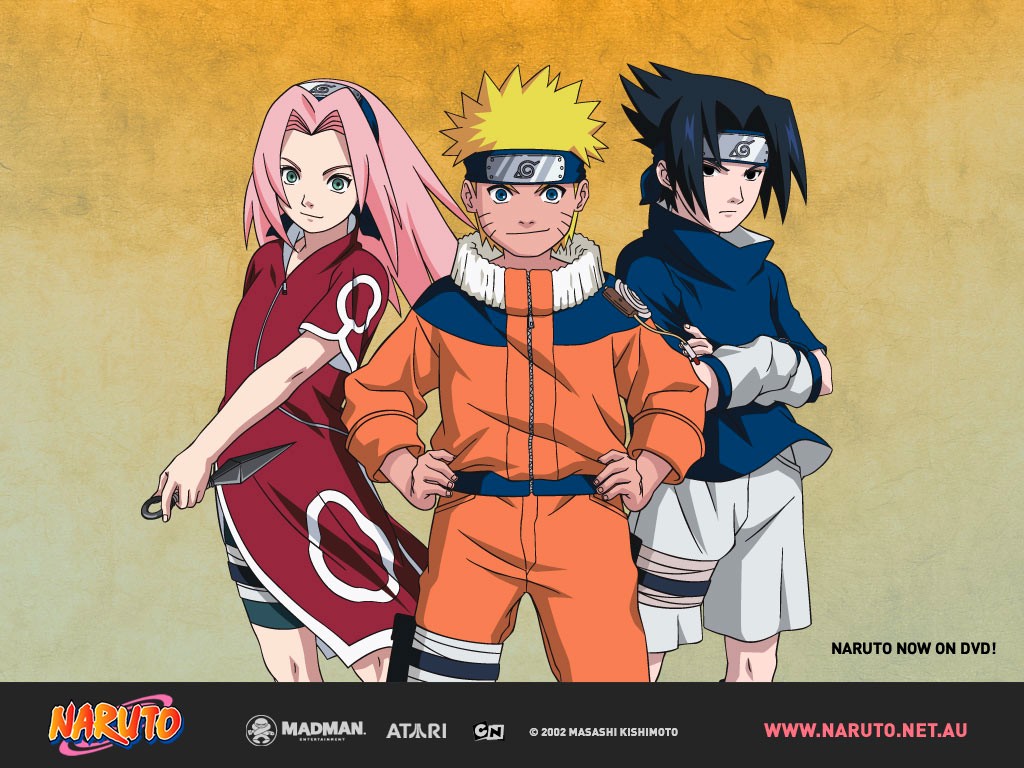 "Naruto" anime cartoon desktop wallpaper (1024 x 768 pixels)