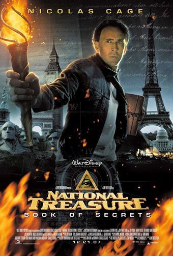 One of the posters for the 2007 movie "National Treasure 2: Book of Secrets"