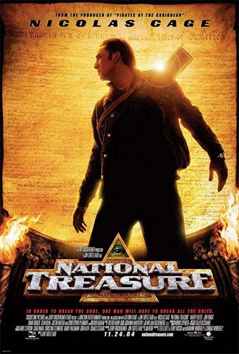One of the posters for the 2004 movie "National Treasure"
