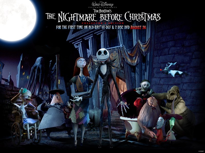 "Tim Burton's The Nightmare Before Christmas" desktop wallpaper (800 x 600 pixels)