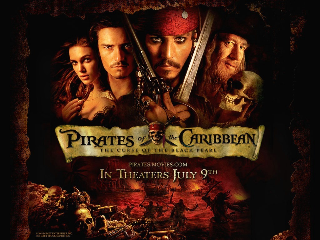 "Pirates of the Caribbean: The Curse of the Black Pearl" desktop wallpaper (1024 x 768 pixels)