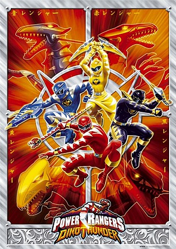 A Power Rangers Dino Thunder promotional poster