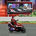 Click here to play the Flash game "Power Rangers Mystic Force: Moto Race"