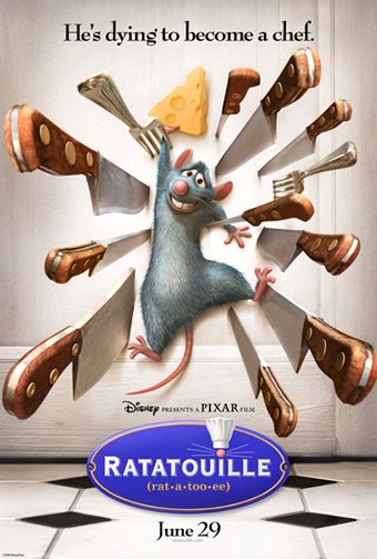One of the posters for the 2007 movie "Ratatouille"
