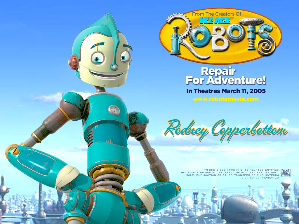 "Robots" desktop wallpaper (1024 x 768 pixels)