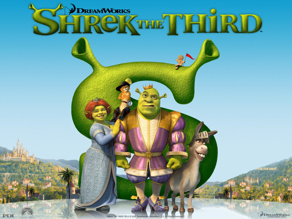 "Shrek" cartoon movie desktop wallpaper number 2 (1024 x 768 pixels) from Shrek 3 / Shrek the Third