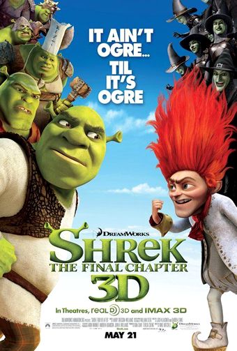 One of the posters for the 2010 movie "Shrek Forever After"